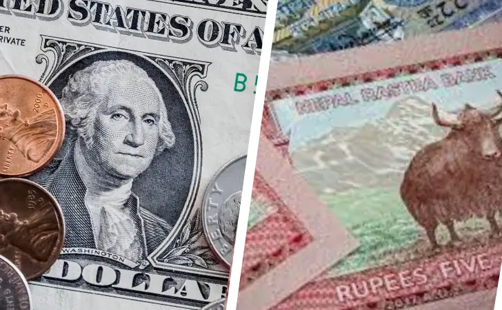 usa dollars and nepali rupees